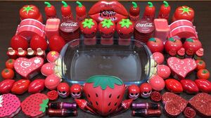 Red Coca Cola Slime | Mixing Random Things into Slime | Satisfying Slime Videos #130