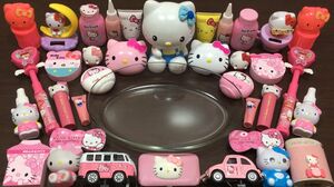 Special Series Pink Hello Kitty Slime | Mixing Too Many Things into Fluffy Slime | Satisfying Slime