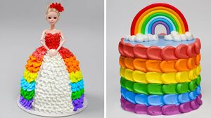 Beautiful Rainbow Cake Decorating Ideas | Most Satisfying Colorful Cake Videos | So Tasty Cake