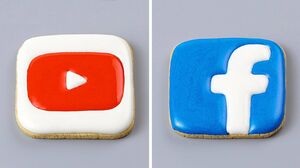 Fancy Social Media Cookies Decorating Ideas | Creative Logo Cookies Ideas | So Yummy Cookies Recipes