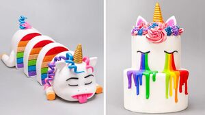 10+ Amazing Rainbow Cake Decorating Ideas | Beautiful Colorful Cake Decorating Tutorials | So Tasty