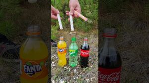Sprite, Coca Cola, Fanta und Mentos | Experiment #Shorts