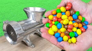 EXPERIMENT M&M Candy VS MEAT GRINDER