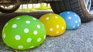 Crushing Crunchy & Soft Things by Car! EXPERIMENT CAR vs WATER BALLOONS
