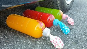 Crushing Crunchy & Soft Things by Car! EXPERIMENT CAR vs JUICE and BALLOONS