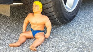 Crushing Crunchy & Soft Things by Car! EXPERIMENT CAR vs Stretch Armstrong