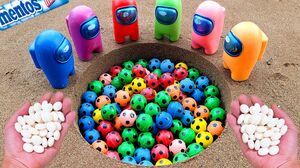 Toys Ball VS Different Coca Cola, Fanta, Pepsi,Sprite and Mentos Underground | Toy Football V Mentos