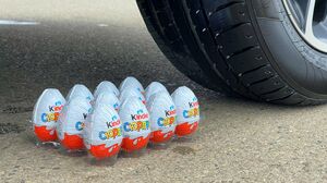Experiment Car vs Surprise Eggs Kinder Joy | Top 50 Crushing Crunchy & Soft Things by Car |