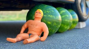 Watermelon Juice, Coca cola, Fanta, Sprite vs Mentos | Top 10 Crushing Crunchy & Soft Things by Car