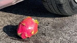 Crushing Crunchy & Soft Things by Car! - EXPERIMENT: FRUITS VS CAR 1