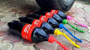 Experiment Car vs Giant Coca Cola, Big Chupa Chups || Crushing Crunchy & Soft Things by Car