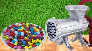 EXPERIMENT M&M Candy VS MEAT GRINDER