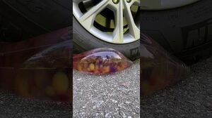 #shorts Car vs Bubble with Orbeez - Crushing Crunchy & Soft Thinks by Car!