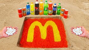 McDonald's Logo with Orbeez, Fanta, Coca Cola, Popular Sodas & Mentos