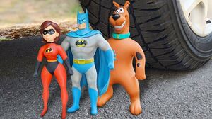 Experiment: Car vs Stretch Batman vs Scooby Doo vs Elastigirl and other things