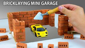MINI GARAGE ---- BRICKLAYING ---- HOW TO BUILD A MINI BRICK WALL