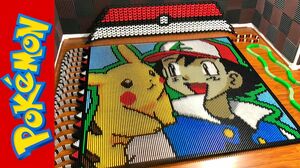 Ash & Pikachu (IN 35,592 DOMINOES!)