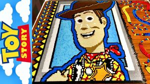 Toy Story Woody and Buzz (IN 44,647 DOMINOES!)