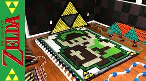 The Legend of Zelda: 8-Bit Link (IN 21,981 DOMINOES!)