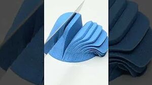 VERY SATISFYING AND RELAXING KINETIC SAND ASMR ⚡ CUTTING BLUE