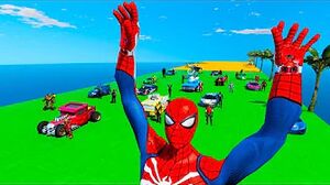 NOVO DESAFIO Homem Aranha, Homem de Ferro, Venom com Carros Hot Wheels e Super Heróis GTA V