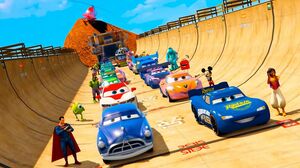 Cars Lightning McQueen com Aladdin e Superheroes Hot Wheels e outros - GTA V MODS