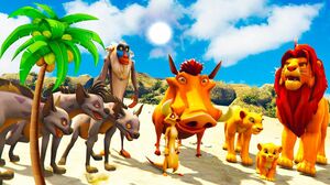 O Rei Leão (Lion King) Timon & Pumbaa and Shenzi Banzai Ed Desafio na Mega Rampa GTA V MODS