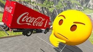Epic High Speed Car Jumps #150 – BeamNG Drive Cars Jumping Over Giant Thinking Emoji