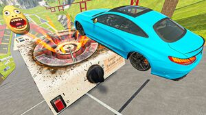 BeamNG Drive Fun Madness #154 Crazy Cars Jumps Over Gas Stove  | Satisfying Vehicles Destruction