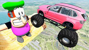 Epic Death Falls Jump Crashes #58 BeamNG Drive Fun Madness | Random Cars Crashes Compilation