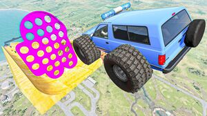 Cars vs Giant Ramp & Pop-it Toy - High Speed Freaky Jumps #100 BeamNG Drive Game