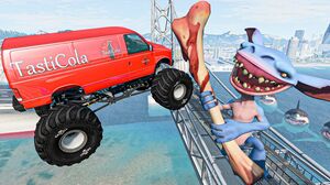 EXTREME Cars Jumps & Crashes Over Goblin on the Bridge | BeamNG Drive Vehicles Total Destruction