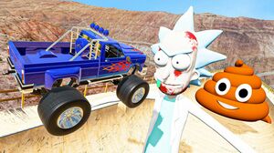 BeamNG Drive Fun Madness - Crazy Vehicle High Speed Jumping Over Rick in Giant Ramp | Cars Crashes