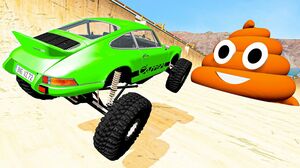 DEADLIEST Cars Jumps & Crashes Into Giant Ramp with Poop | BeamNG Drive Vehicles Total Destruction