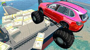 BeamNG Drive Game - Crazy Vehicle Huge Ramp Jumps Over One Million US Dollars on Ship | Good Cat