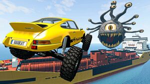 Crazy Vehicle High Speed Ramp Jumping Over Ship of Horror | BeamNG Drive Satisfying Cars Crashes