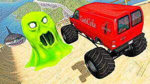 The DEADLIEST Downhill Racing Over Slime Monster! BeamNG Drive Cars Descending Down a Dangerous Hill