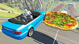 BeamNG Drive - Random Car Jumping Into A Pizza | Cars Crashes & Fails Compilation