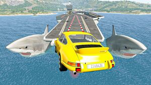BeamNG Drive - High Speed Cars Jumping With Two Aircraft Carriers | Cars Crashes & Fails Compilation
