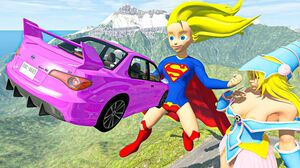 Crazy Cars Jumping Over Magic Girls – BeamNG Drive Cars Crashes Compilation | Good Cat