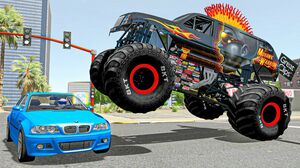 BeamNG Drive Gameplay Moments - High Speed Car Bus Monster Truck Crashes Compilation