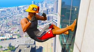 GTA 5 Jumping off Highest Buildings  #15 - Funny Moments & Fails
