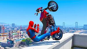 GTA 5 Spiderman Epic Jumps #4 ( Spider-Man Stunts & Fails )