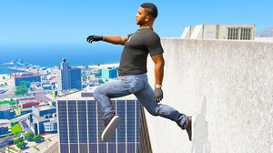 GTA 5 Jumping off Highest Buildings #14 - Funny Moments & Fails