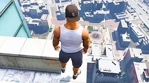 GTA 5 Jumping off Highest Buildings #10 - GTA V Funny Moments