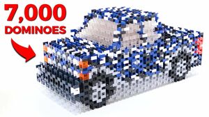 GIANT TRUCK MADE OF 7,000 DOMINOES!