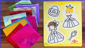 Dán màu kim tuyến công chúa cổ tích và túi xách  - Decorative colored stickers (Chim Xinh)