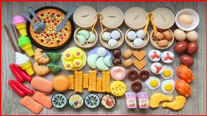 Khám phá đồ chơi nấu ăn pizza, đùi gà, bánh bao...102 món - Kitchen toys (Chim Xinh channel)