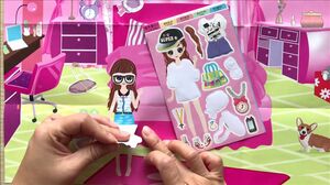 Hình dán phòng ngủ công chúa mộng mơ, thay quần áo búp bê phụ kiện - Sticker doll cute (Chim Xinh)
