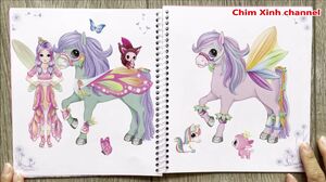 DÁN HÌNH THAY ĐỒ TIÊN NỮ VÀ NGỰA 1 SỪNG TOP MODEL - Sticker dolly dressing fairy unicorn (Chim Xinh)